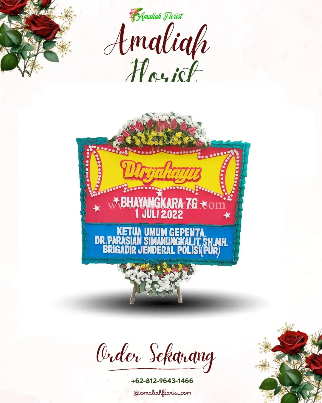 Papan Bunga HUT Ulang Tahun Pulau Morotai